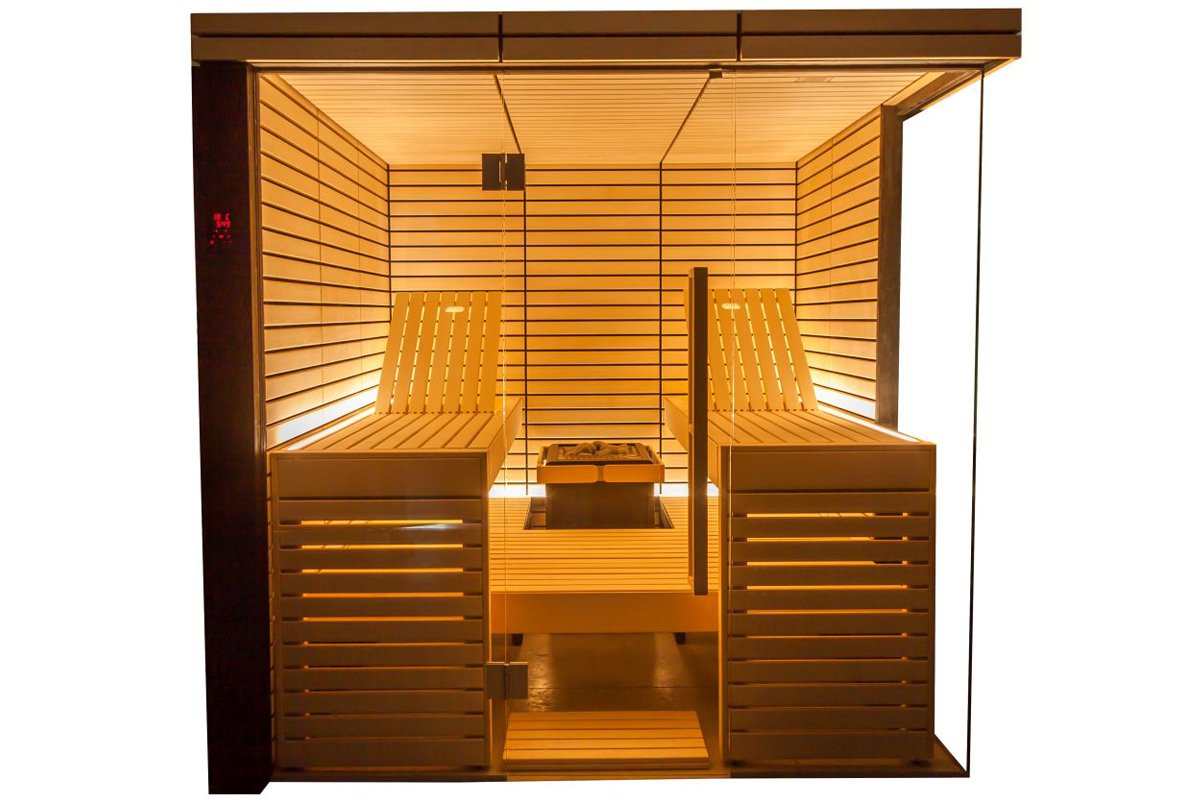sauna Lindea view large senitotec con schienale alzabile