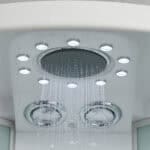 Filtro doccia con illuminazione a LED, moderno e funzionale.