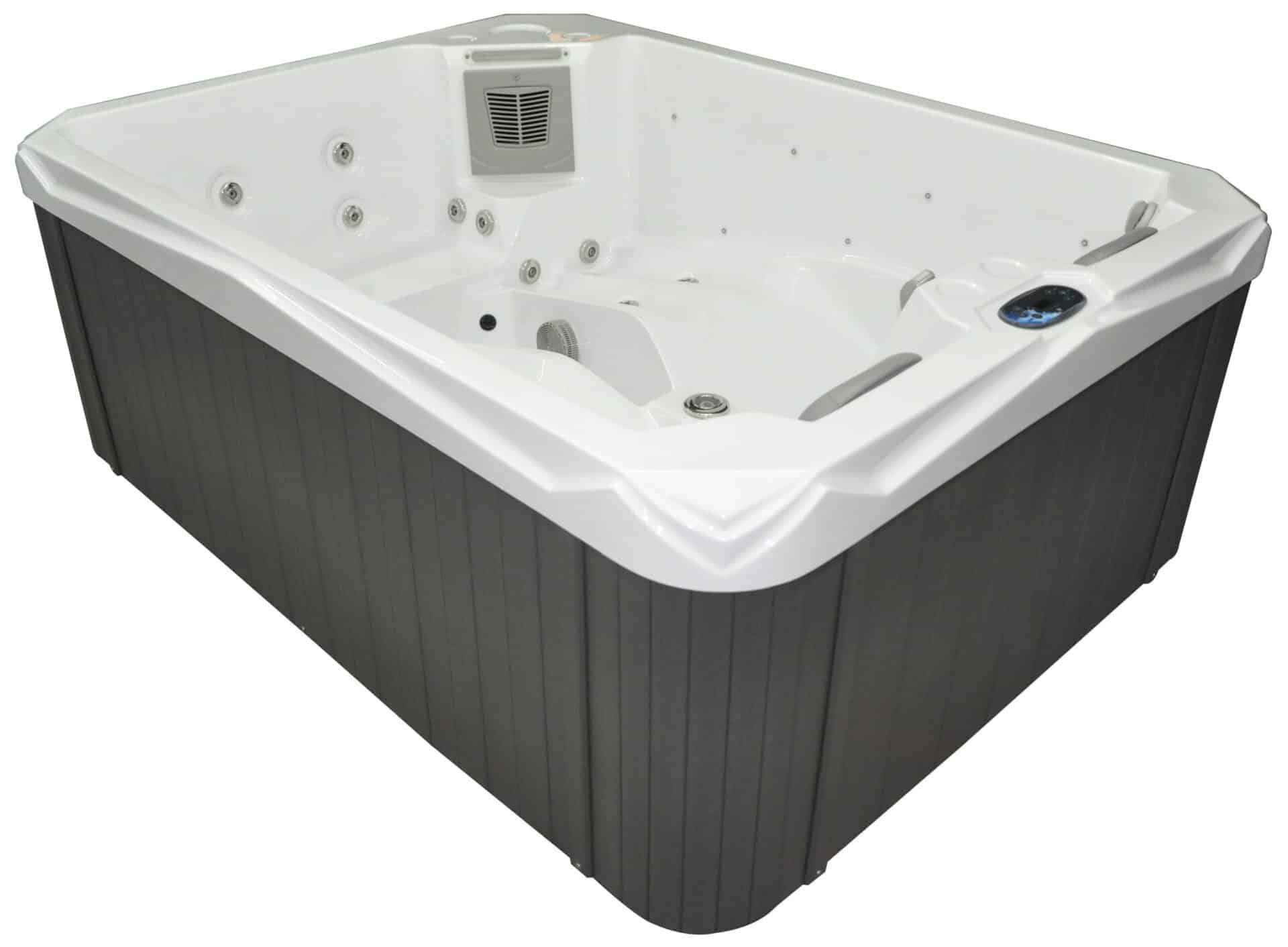 Fiji Jacuzzi idromassaggio con struttura in legno e vasca interrata.