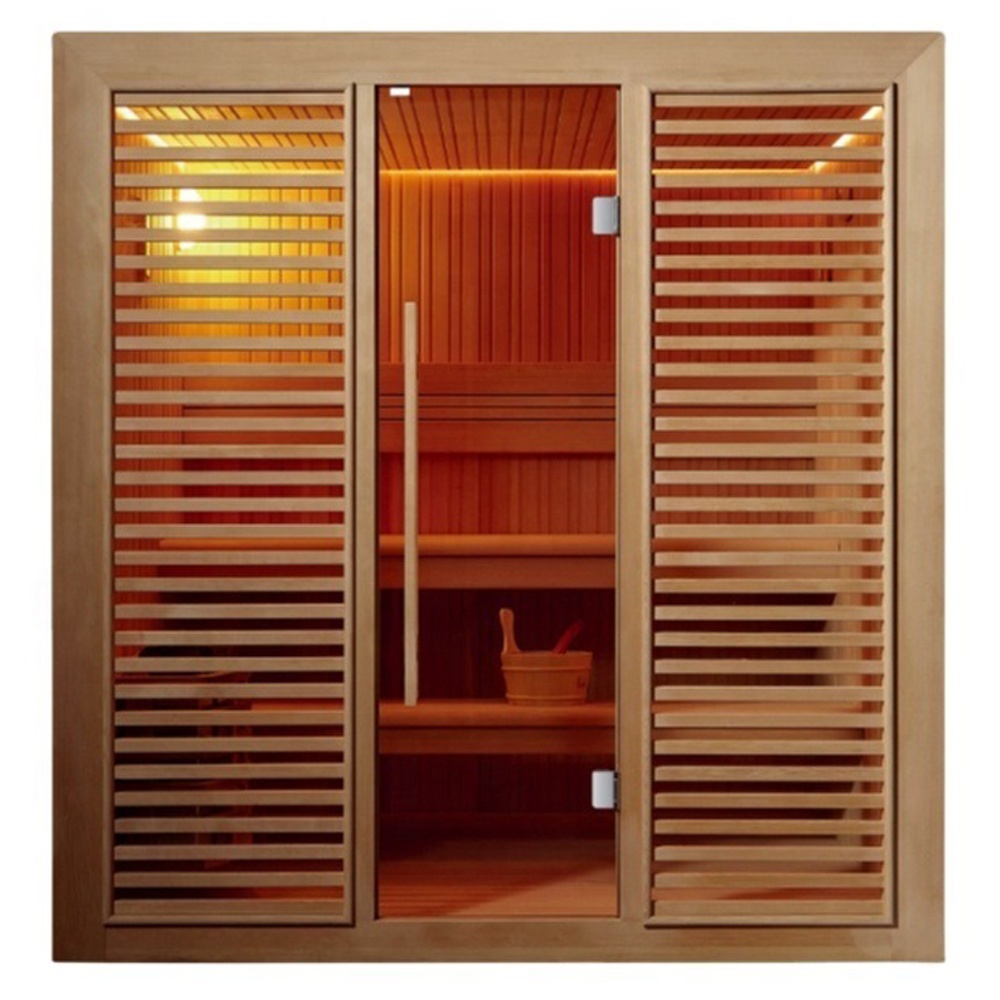 Cabina sauna in Hemplock con illuminazione