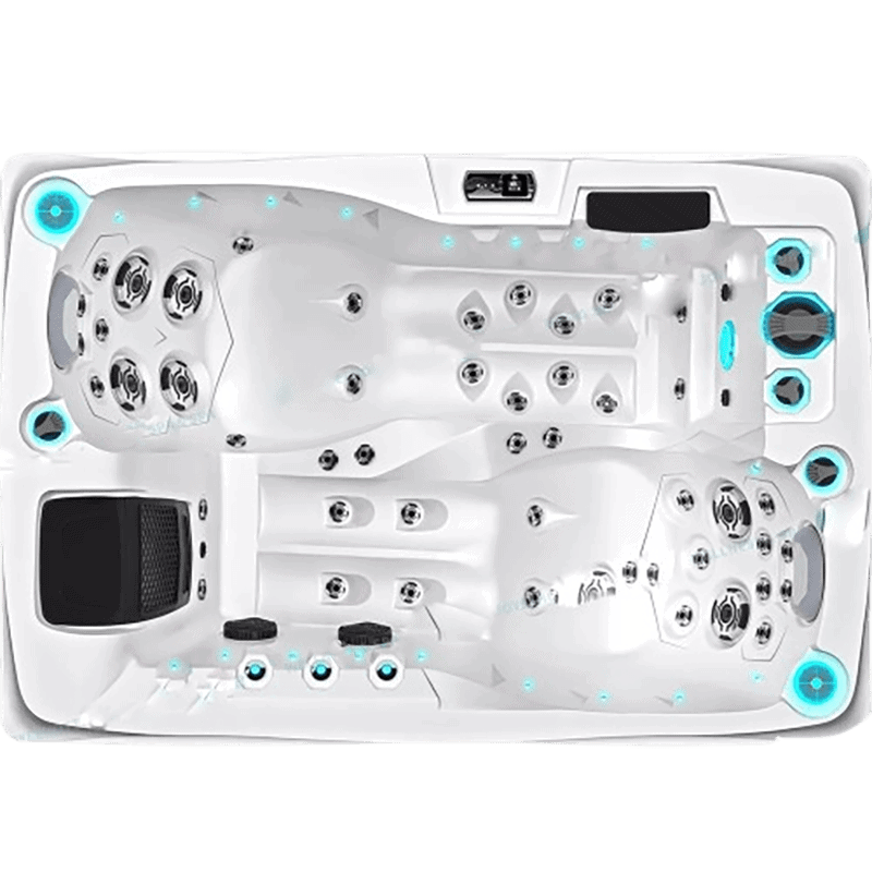 Relax e Stile: Vasca Idromassaggio per 2 Un tocco di eleganza bianca per i tuoi momenti di benessere. Progettata per accogliere due persone, offre un’esperienza intima e rigenerante direttamente a casa tua. Perfetta per ambienti moderni e raffinati!