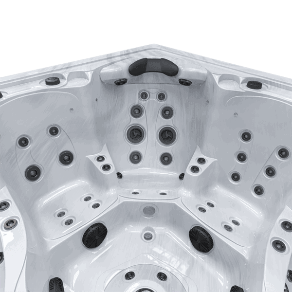 Spa Outdoor per 5 Persone – Design, Tecnologia e Benessere Linee moderne, dettagli curati e tecnologia pensata per il relax: questa vasca idromassaggio da esterno per 5 persone è la soluzione ideale per chi cerca un’oasi di benessere direttamente a casa propria. La superficie interna in elegante bianco argento riflette la luce creando giochi di colore suggestivi, mentre il rivestimento esterno grigio regala un look sobrio e contemporaneo, perfetto per ogni contesto architettonico. Dotata di getti idromassaggio potenti e silenziosi, illuminazione LED subacquea, cromoterapia multicolore e audio Bluetooth integrato, questa spa offre un'esperienza immersiva che rigenera corpo e mente.