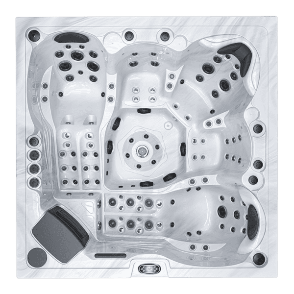 Spa Outdoor per 5 Persone – Design, Tecnologia e Benessere Linee moderne, dettagli curati e tecnologia pensata per il relax: questa vasca idromassaggio da esterno per 5 persone è la soluzione ideale per chi cerca un’oasi di benessere direttamente a casa propria. La superficie interna in elegante bianco argento riflette la luce creando giochi di colore suggestivi, mentre il rivestimento esterno grigio regala un look sobrio e contemporaneo, perfetto per ogni contesto architettonico. Dotata di getti idromassaggio potenti e silenziosi, illuminazione LED subacquea, cromoterapia multicolore e audio Bluetooth integrato, questa spa offre un'esperienza immersiva che rigenera corpo e mente.