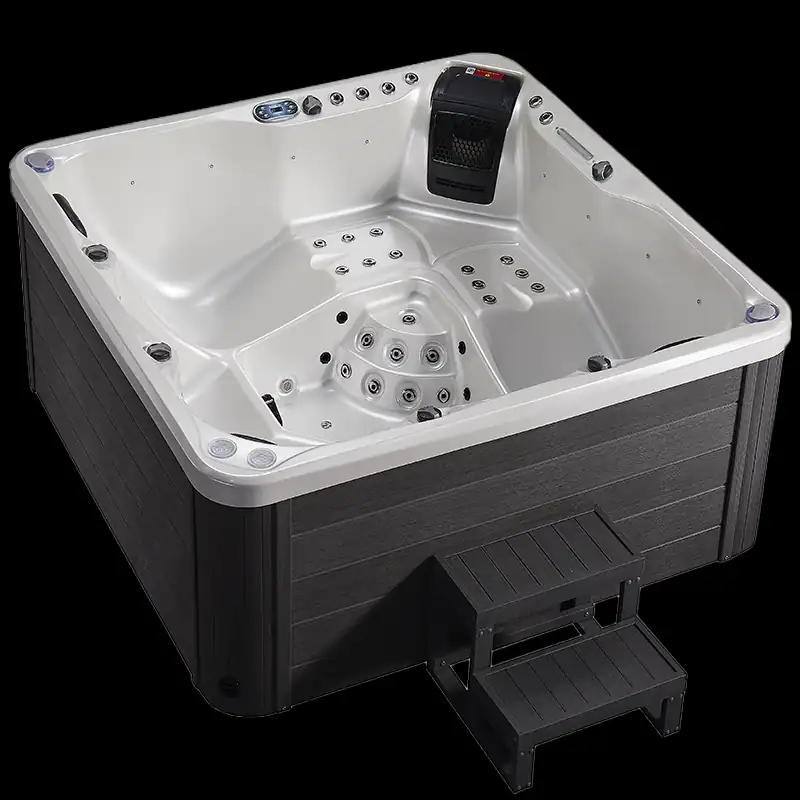 Samos-esterno Relaxing hot tub con idromassaggio e funzione riscaldamento, ideale per wellness e benessere a casa.