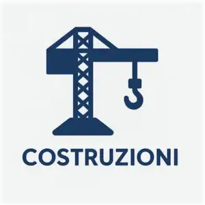 Costruzioi Cantiere con gru di costruzioni, simbolo di lavori edili e sviluppo infrastrutturale.