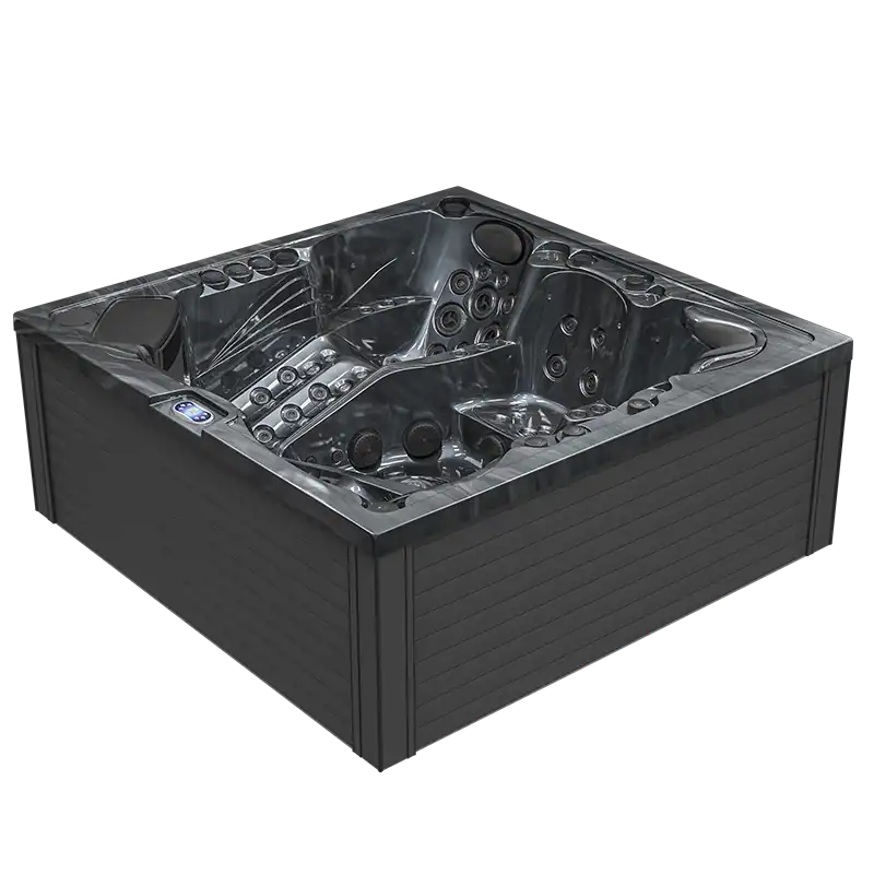 Moana-Vasca idromassaggio 5 posti – full optional | Atec Pool Vasca idromassaggio 5 posti full optional con 2 chaise longue, LED e sistema audio – Atec Pool